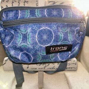 trans by JanSport Bazoo Crystal Kaleidoscopic Print Double Zip Waist Bag.